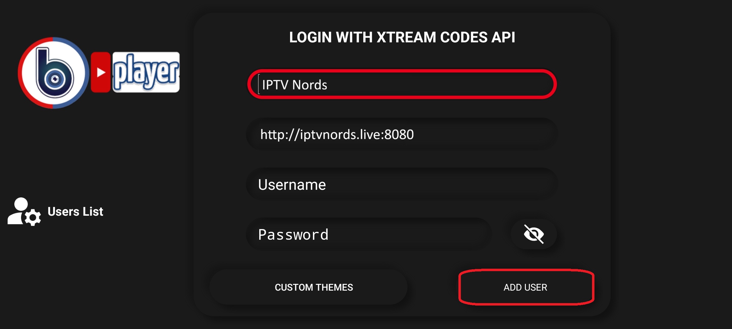 Blink Player setting - step 3