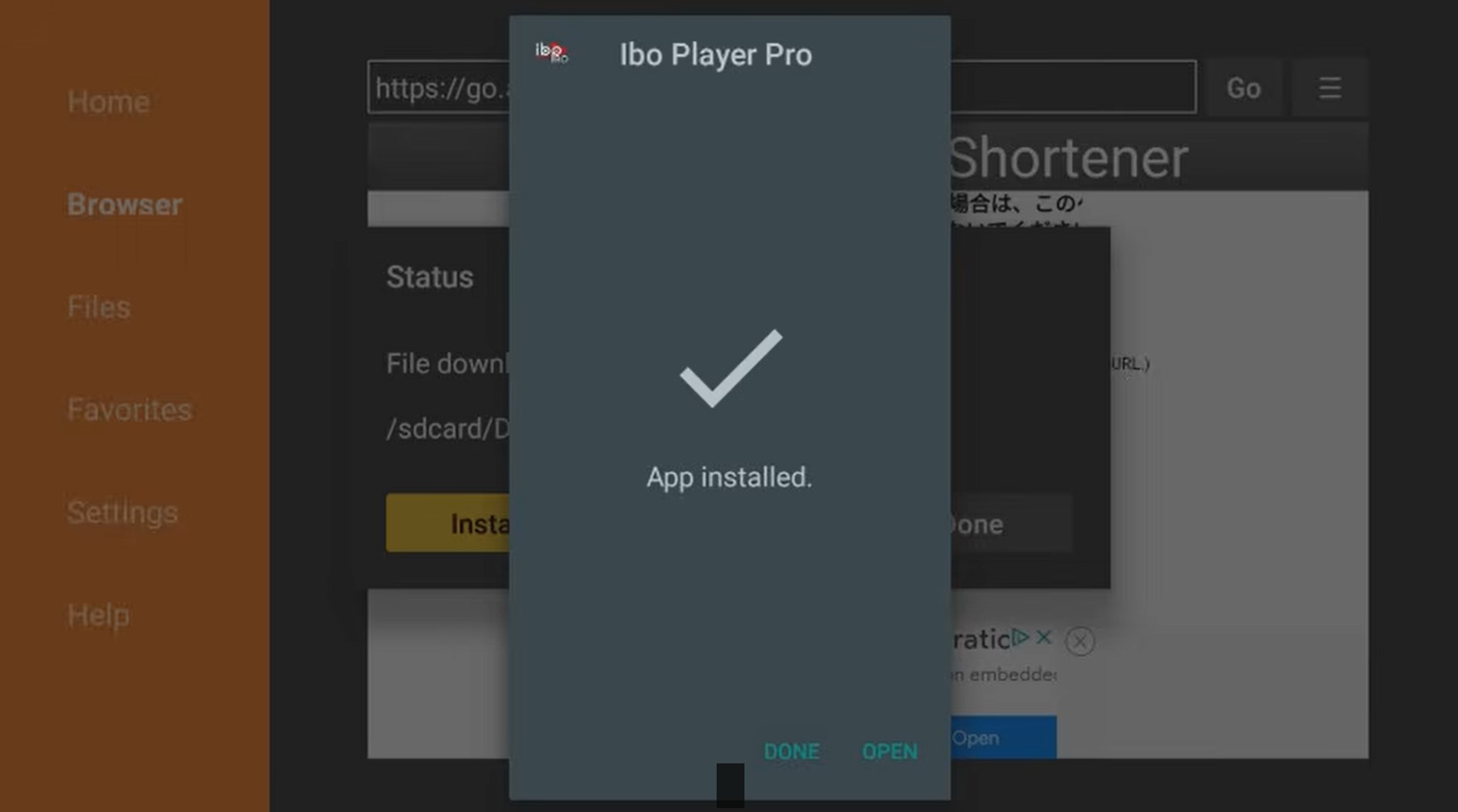 Install IBO Pro Player TV APK on Firestick