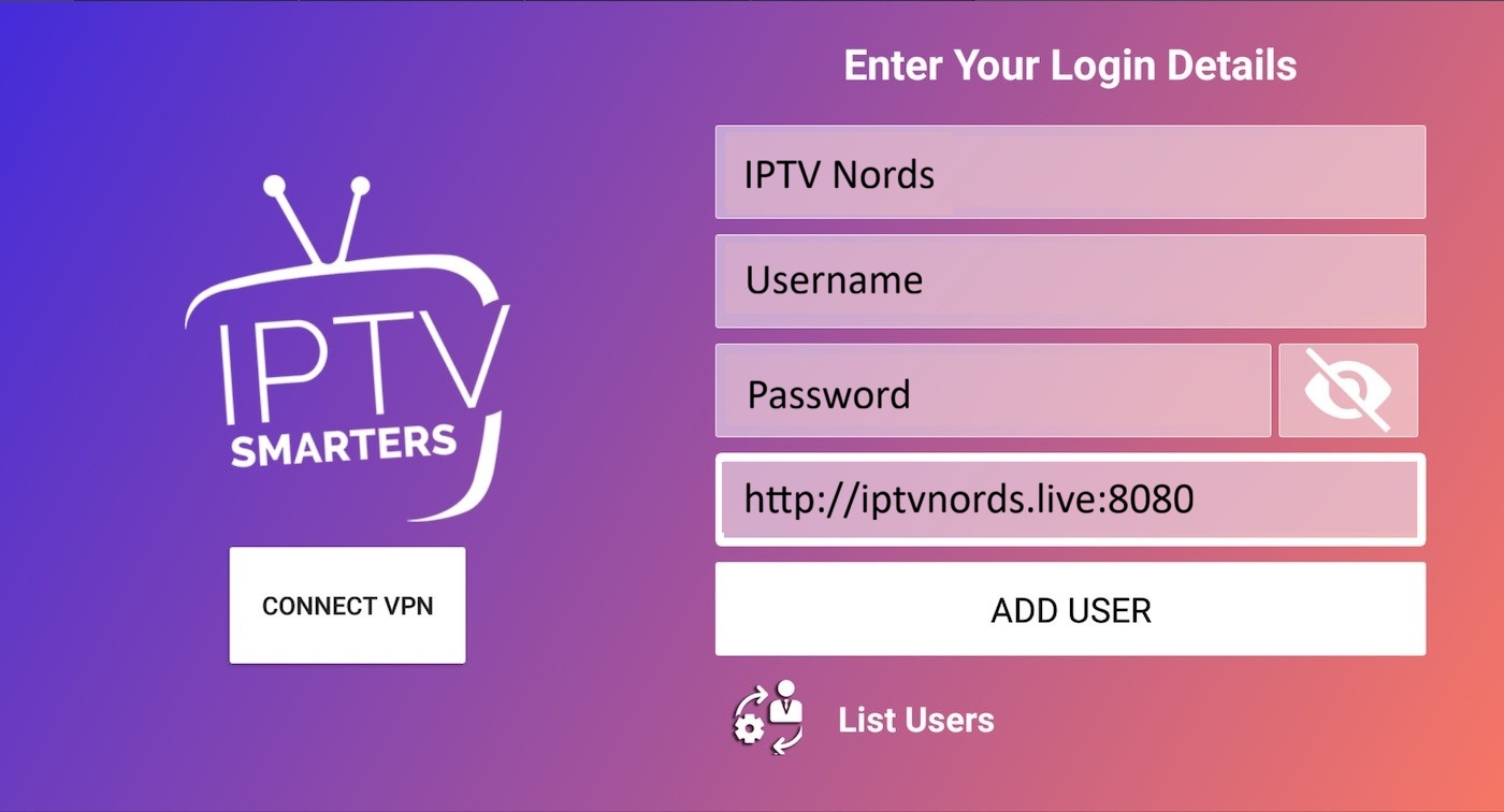 IPTV SMARTERS PRO installation
