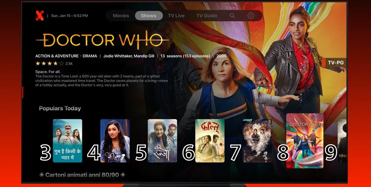 IPTVX in the Apple TV App Store