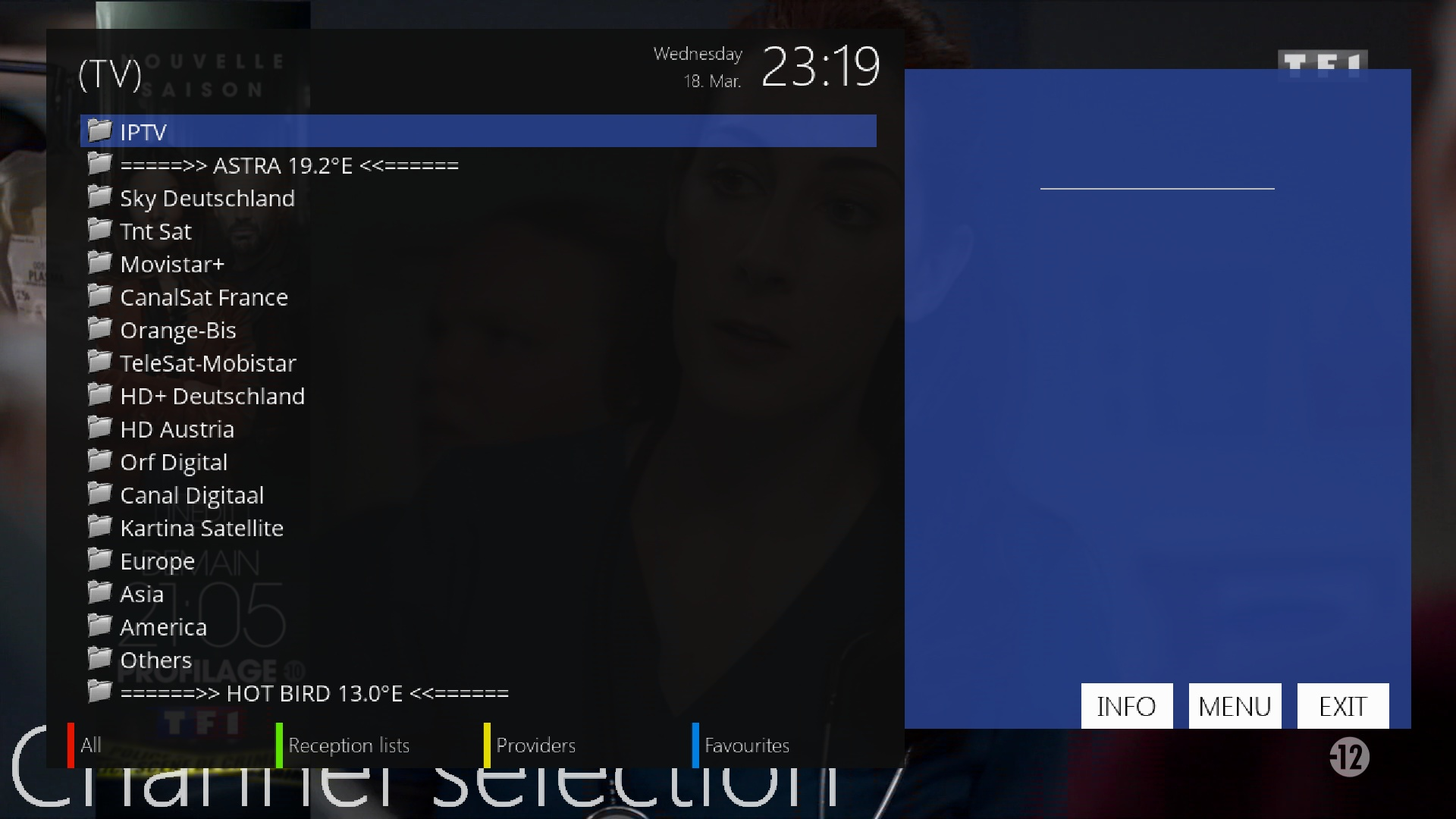 Find IPTV Nords channels in Enigma2 favourites